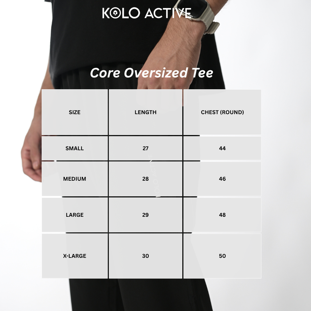 Core Oversized Tee – Black
