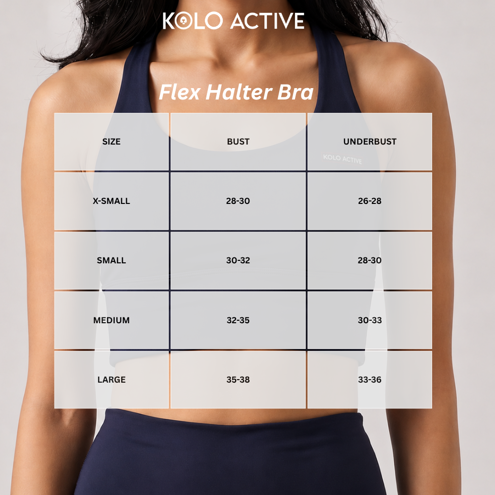 Flex Halter Bra - Navy