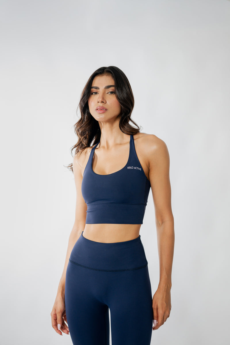 Flex Halter Bra - Navy